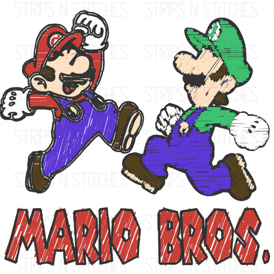 Mario Bros. | Sublimation Transfer | Create your own