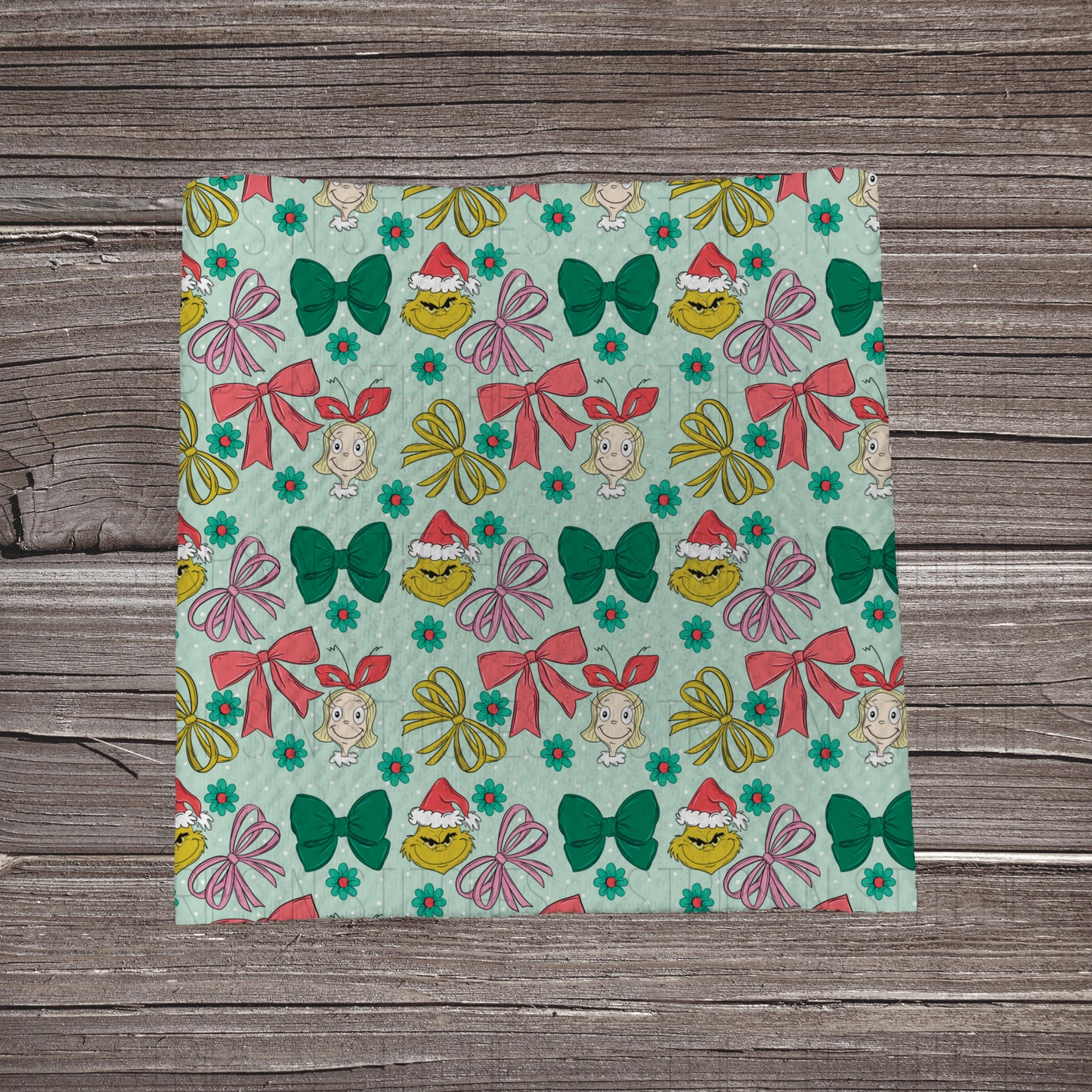 Grinch & Bows Scatter | Fabric Strip | Bow Making | Headwrap | Scrunchies