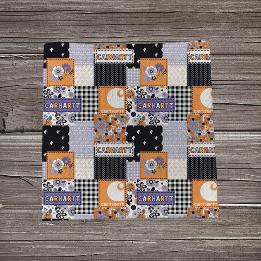 Halloween Vibes Carhartt Patchwork  | Fabric Strip | Bow Making | Headwrap | Scrunchies