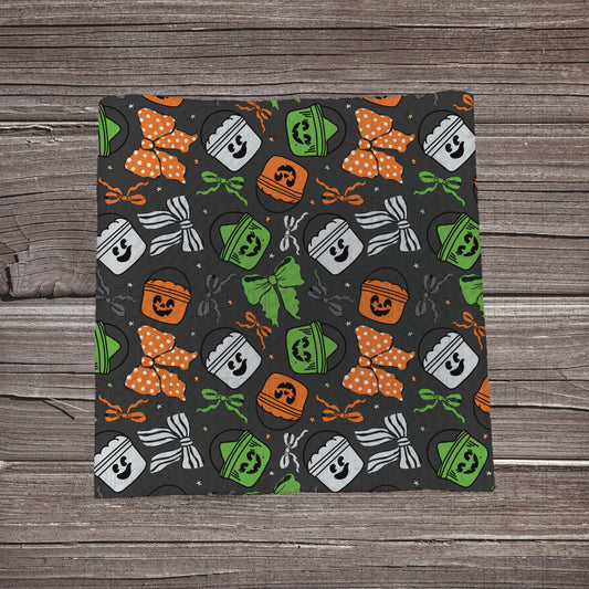 Pumpkin Buckets & Bows Scatter | Fabric Strip | Bow Making | Scrunchies | Headwraps