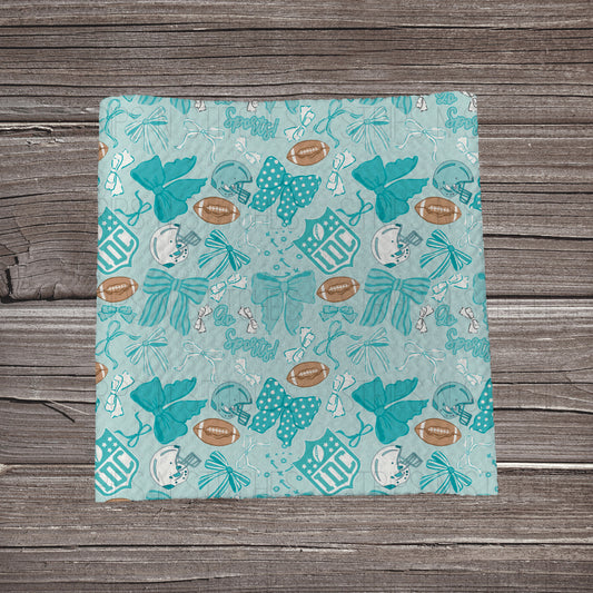 IDC- Go Sports- Turquoise |  Fabric Strip- Bow Making- Headwrap- Scrunchies