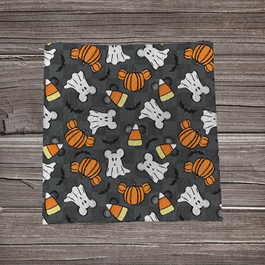 Pumpkin, Ghost & Candy Scatter | Fabric Strip | Bow Making | Scrunchies | Headwraps
