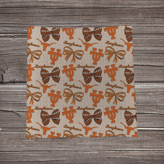 Longhorns- Bows | Fabric Strip- Bow Making- Headwrap- Scrunchies
