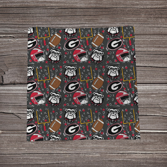 Bulldogs- Playbook | Fabric Strip- Bow Making- Headwrap- Scrunchies