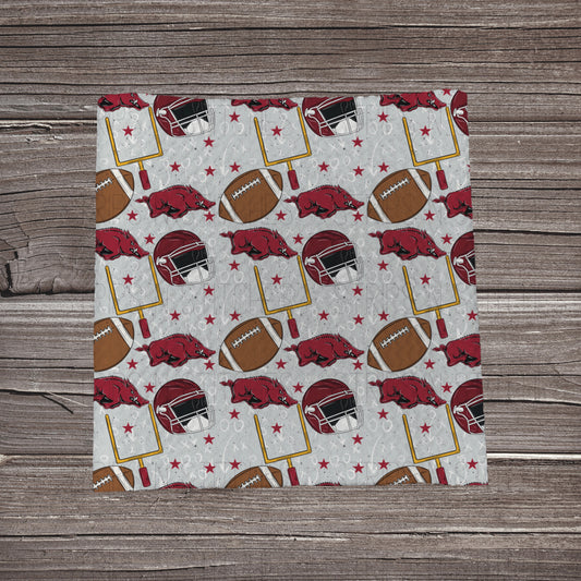 Razorbacks- Playbook | Fabric Strip- Bow Making- Headwrap- Scrunchies