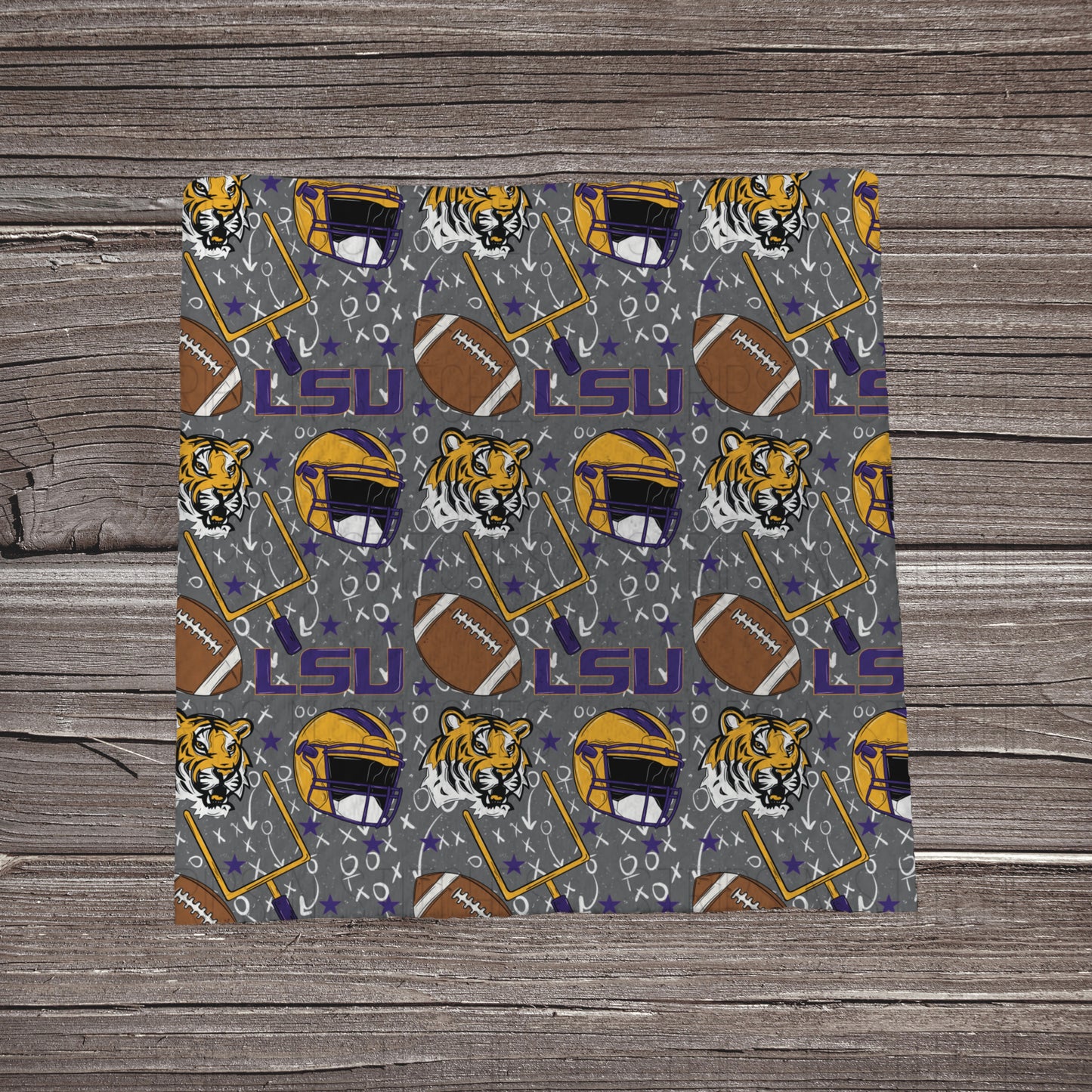 LSU- Playbook | Fabric Strip- Bow Making- Headwrap- Scrunchies