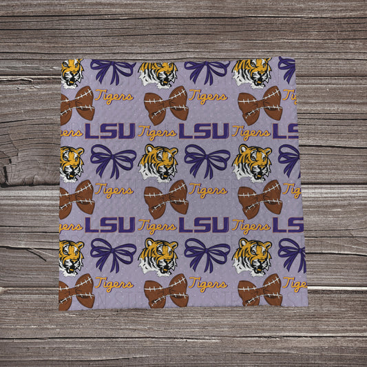 LSU- Bows | Fabric Strip- Bow Making- Headwrap- Scrunchies