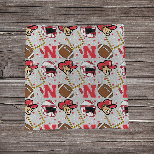 Huskers- Playbook | Fabric Strip- Bow Making- Headwrap- Scrunchies