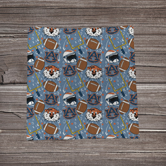 Tigers- Playbook | Fabric Strip- Bow Making- Headwrap- Scrunchies