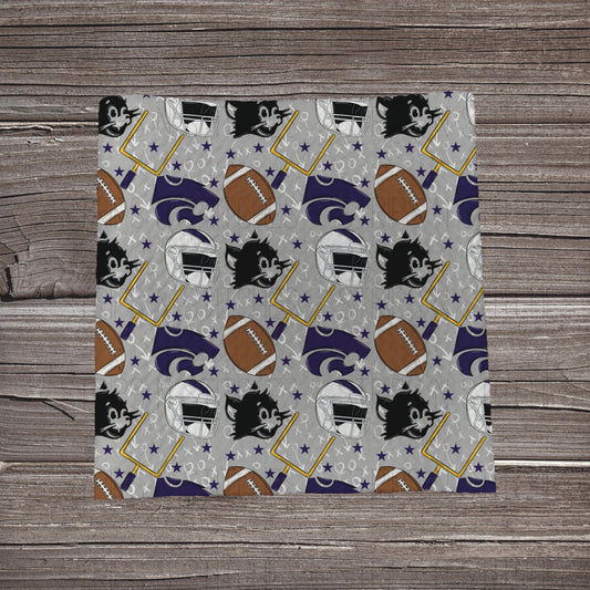 Wildcats- Playbook | Fabric Strip- Bow Making- Headwrap- Scrunchies