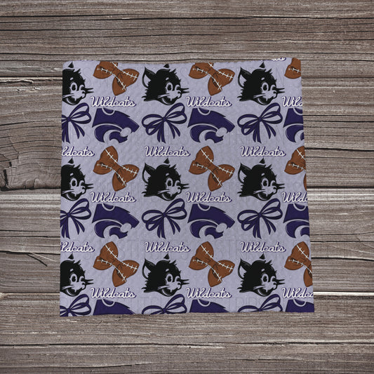 Wildcats- Bows | Fabric Strip- Bow Making- Headwrap- Scrunchies