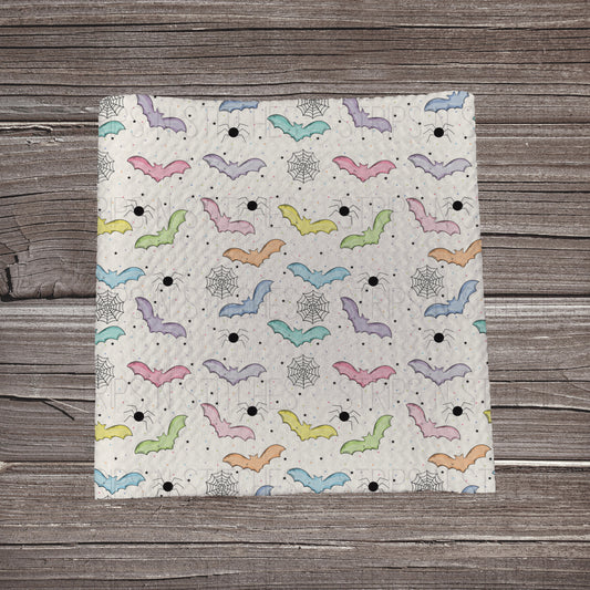 Pastel Bats Scatter |  Fabric Strip- Bow Making- Headwrap- Scrunchies