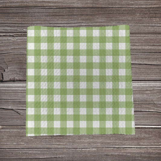 Mean Guy Green Plaid Coord |  Fabric Strip- Bow Making- Headwrap- Scrunchies