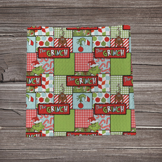 Mean Guy Patchwork |  Fabric Strip- Bow Making- Headwrap- Scrunchies