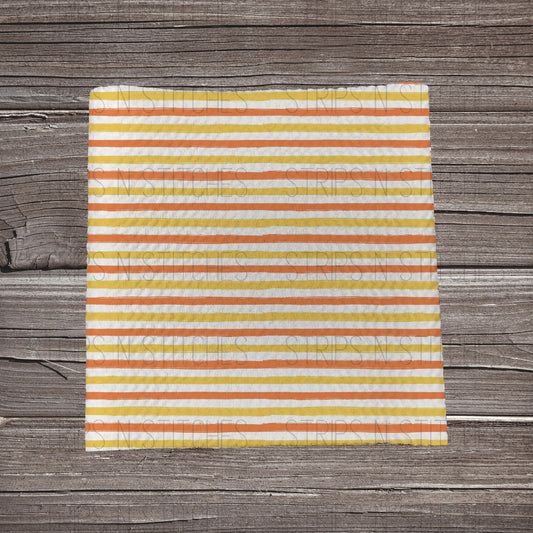 Orange & Yellow Stripes | Fabric Strips | Bow Making | Head Wrap | Scrunchies