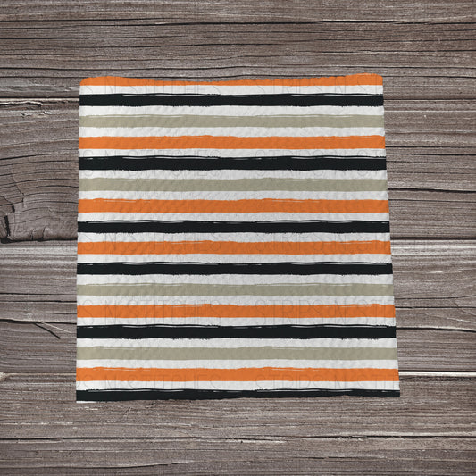 Black & Orange Stripes| Fabric Strips | Bow Making | Head Wrap | Scrunchies