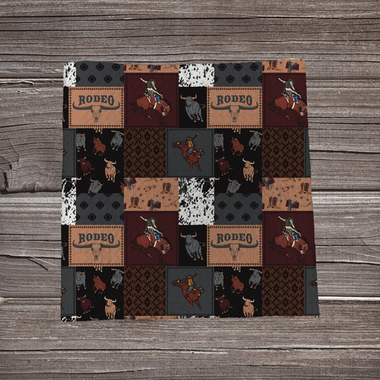 Bullrider Patchwork |  Fabric Strip- Bow Making- Headwrap- Scrunchies