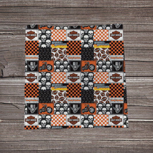 Harley Davidson Patchwork | Bullet Fabric Strip | Bow Making | Scrunchie |