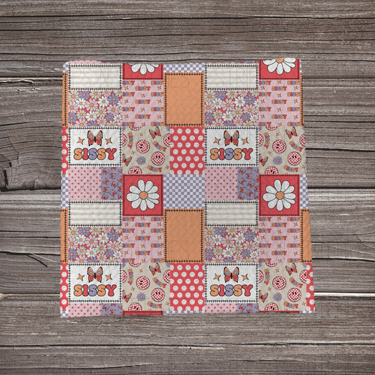 Pastel Sissy Patchwork |  Fabric Strip- Bow Making- Headwrap- Scrunchies