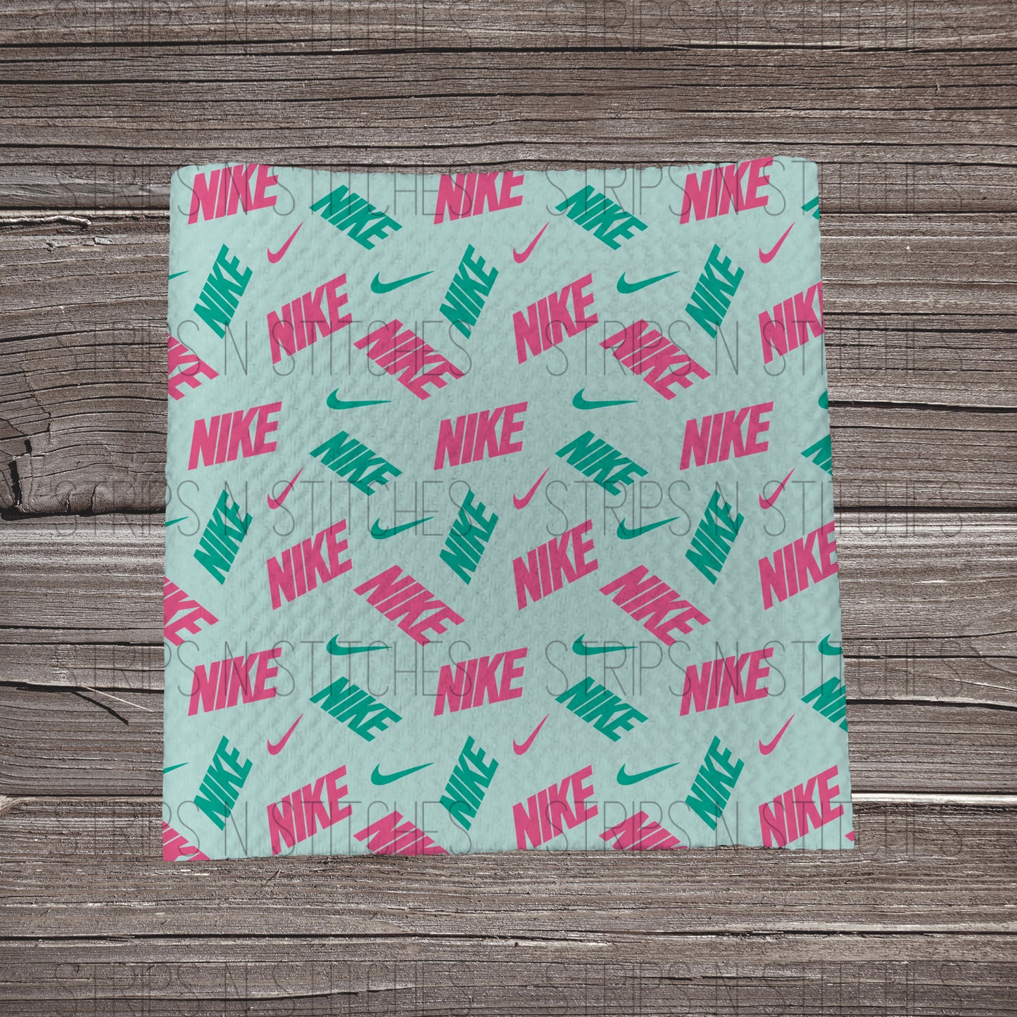 Turquoise & Pink Nike Scatter | Bullet Fabric Strip | Bow Making | Scrunchie |