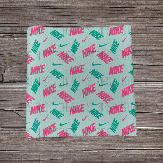 Turquoise & Pink Nike Scatter | Bullet Fabric Strip | Bow Making | Scrunchie |