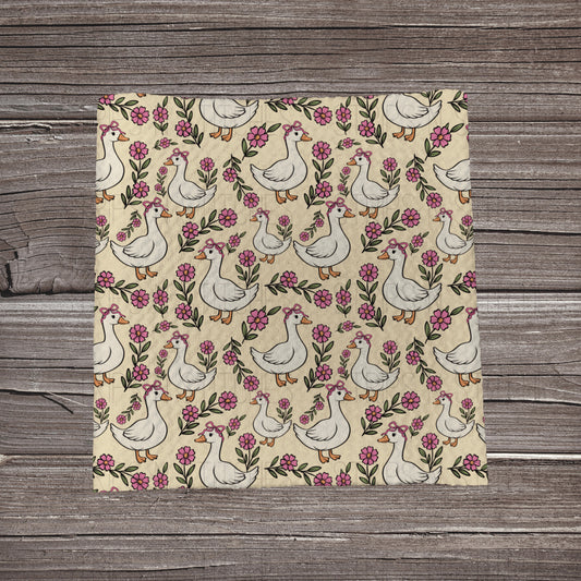 Floral Geese | Fabric Strip- Bow Making- Headwraps- Scrunchies