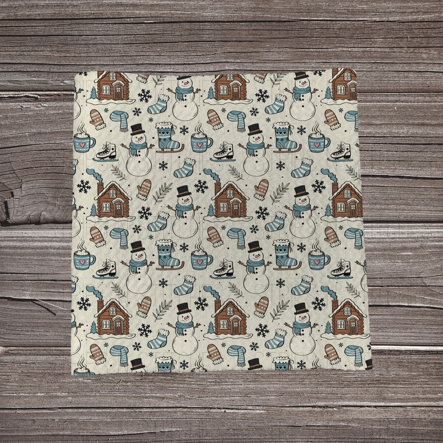 Snowman- Beige | Fabric Strip- Bow Making- Headwraps- Scrunchies