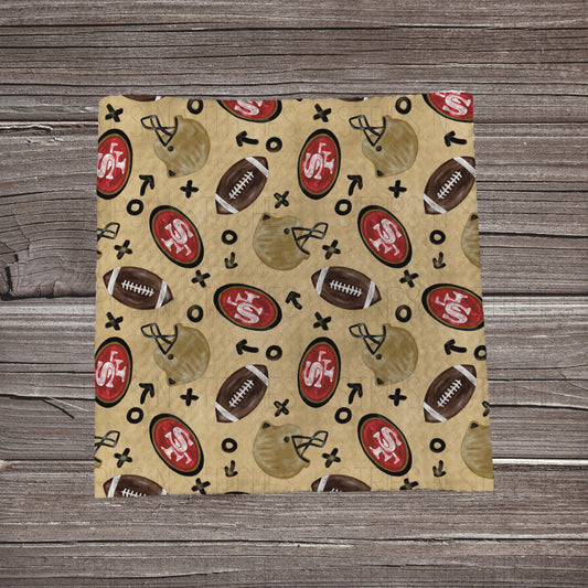 Football Watercolor Color Playbook | All 32 Teams Available | Fabric Strip | Bow Making | Scrunchies | Headwraps