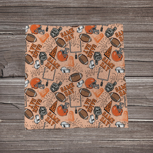 Orange Game Day | Fabric Strip- Bow Making- Headwraps- Scrunchies