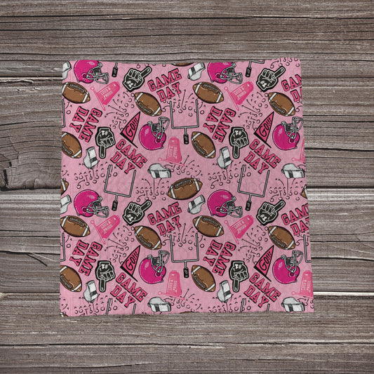 Pink Game Day | Fabric Strip- Bow Making- Headwraps- Scrunchies