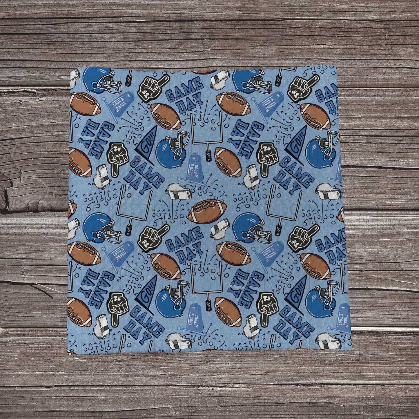 Blue Game Day | Fabric Strip- Bow Making- Headwraps- Scrunchies