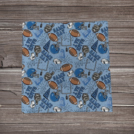 Blue Game Day | Fabric Strip- Bow Making- Headwraps- Scrunchies