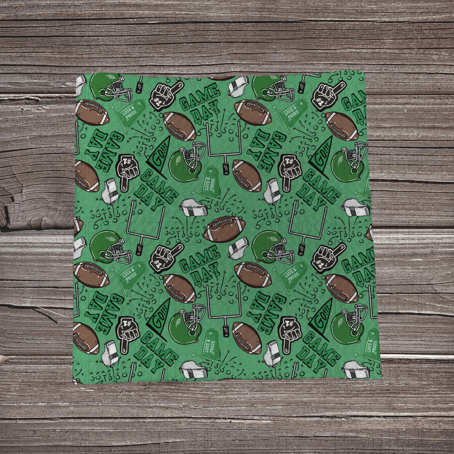 Green Game Day | Fabric Strip- Bow Making- Headwraps- Scrunchies