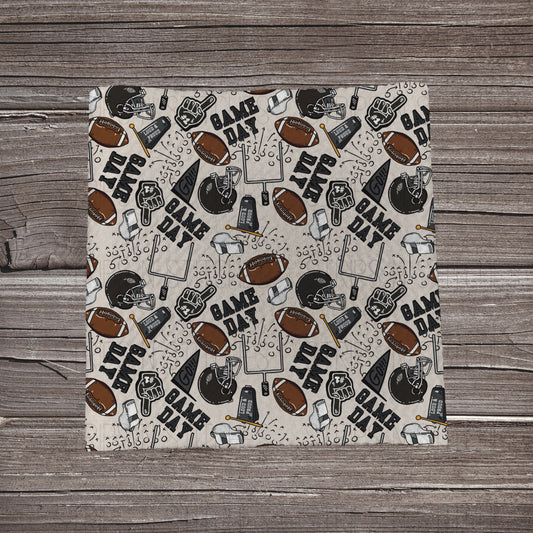 Black Game Day | Fabric Strip- Bow Making- Headwraps- Scrunchies