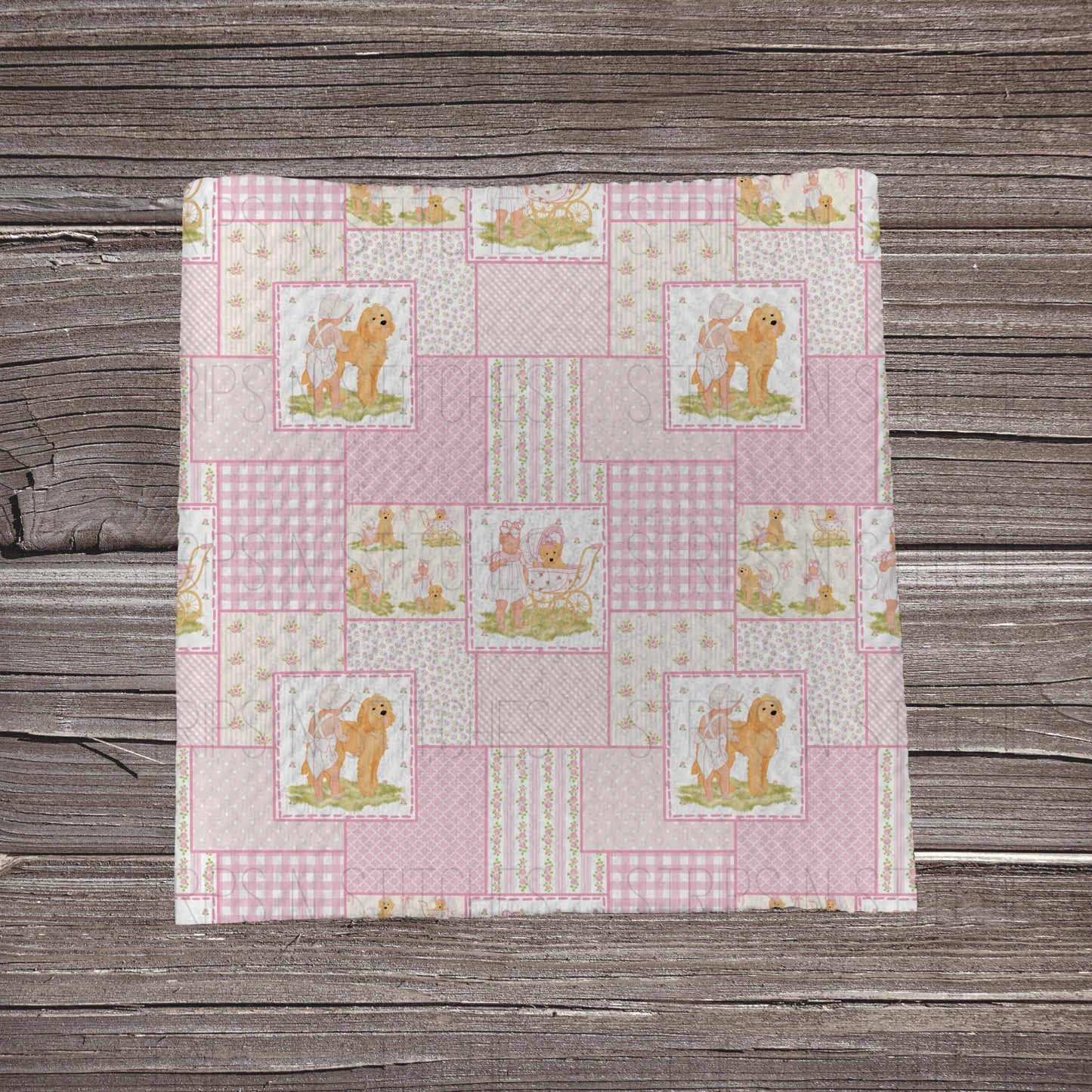 Vintage Girl’s Best Friend Patchwork | Fabric Strip- Bow Making- Headwraps- Scrunchies