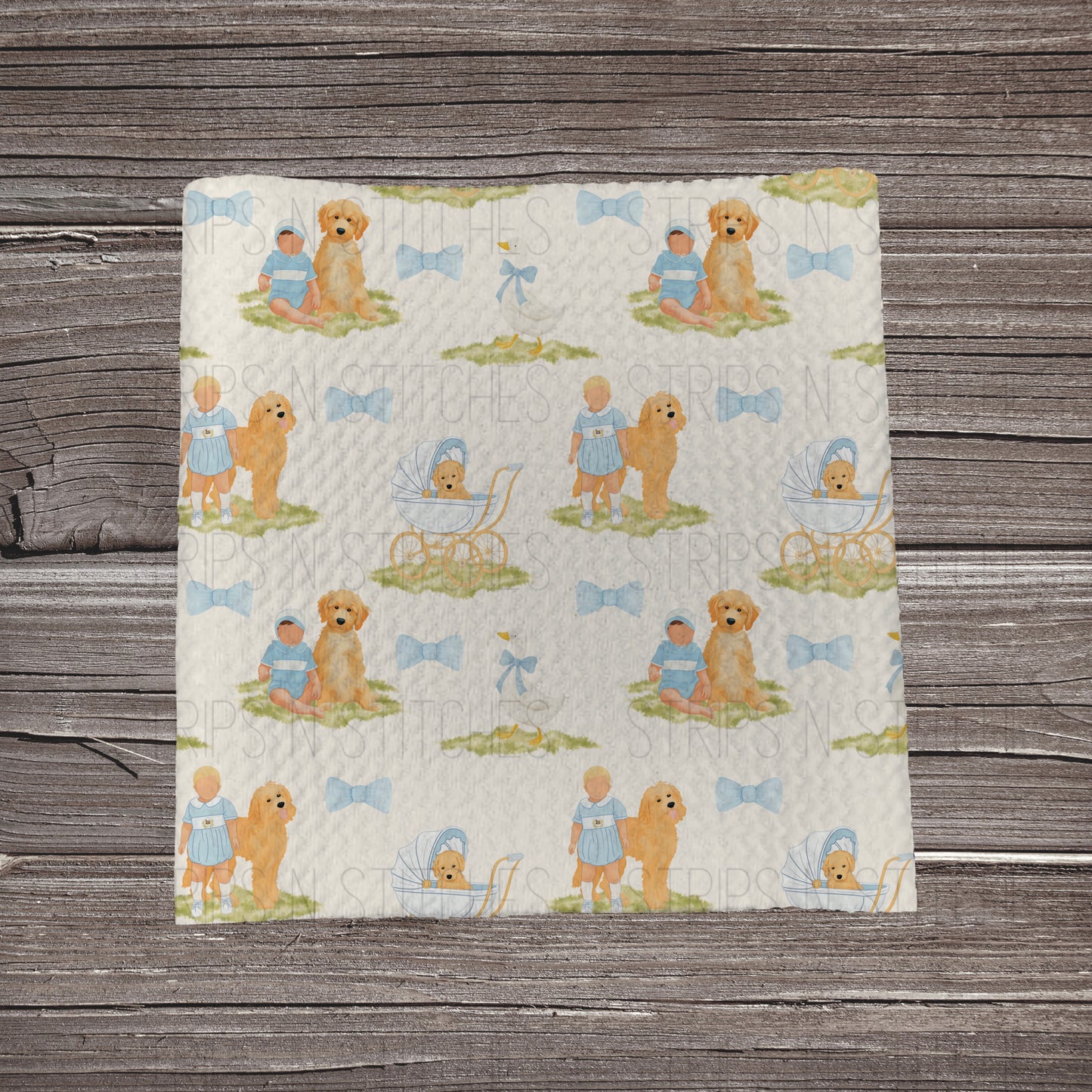 Vintage Boy’s Best Friend | Fabric Strip- Bow Making- Headwraps- Scrunchies