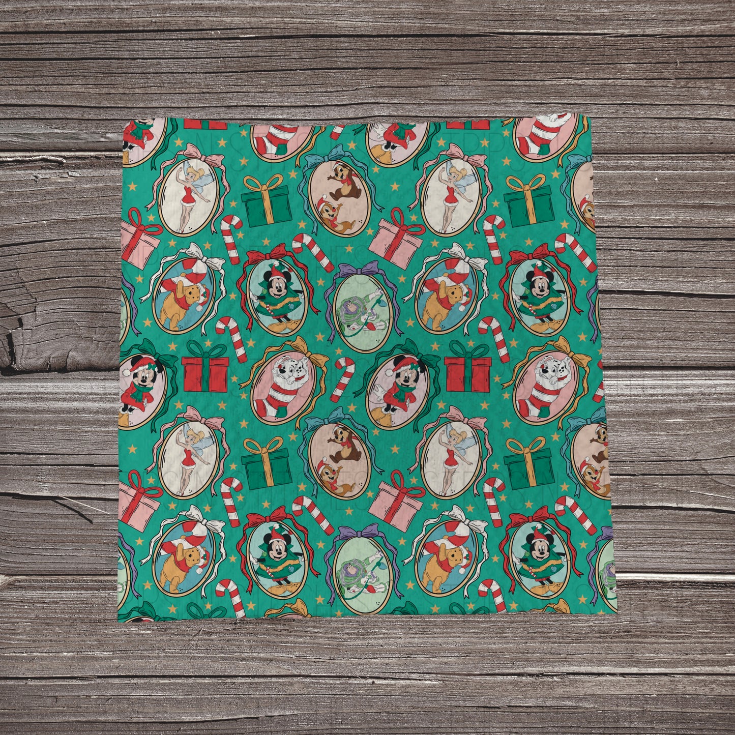 Sweet Christmas- Green | Fabric Strip- Bow Making- Headwraps- Scrunchies