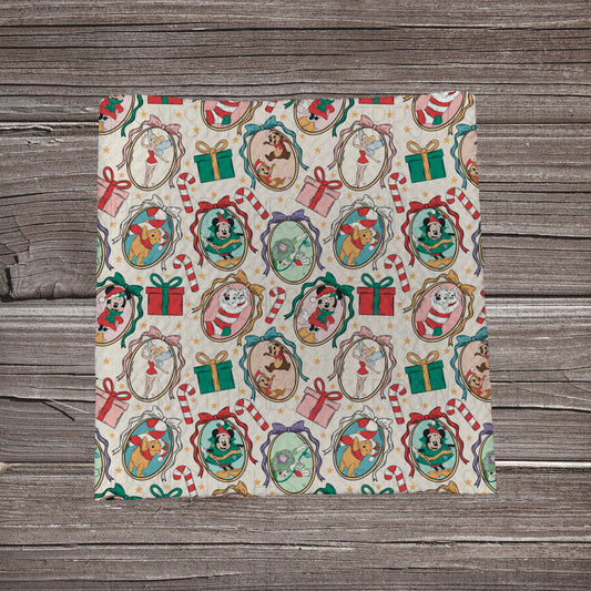 Sweet Christmas- Beige | Fabric Strip- Bow Making- Headwraps- Scrunchies