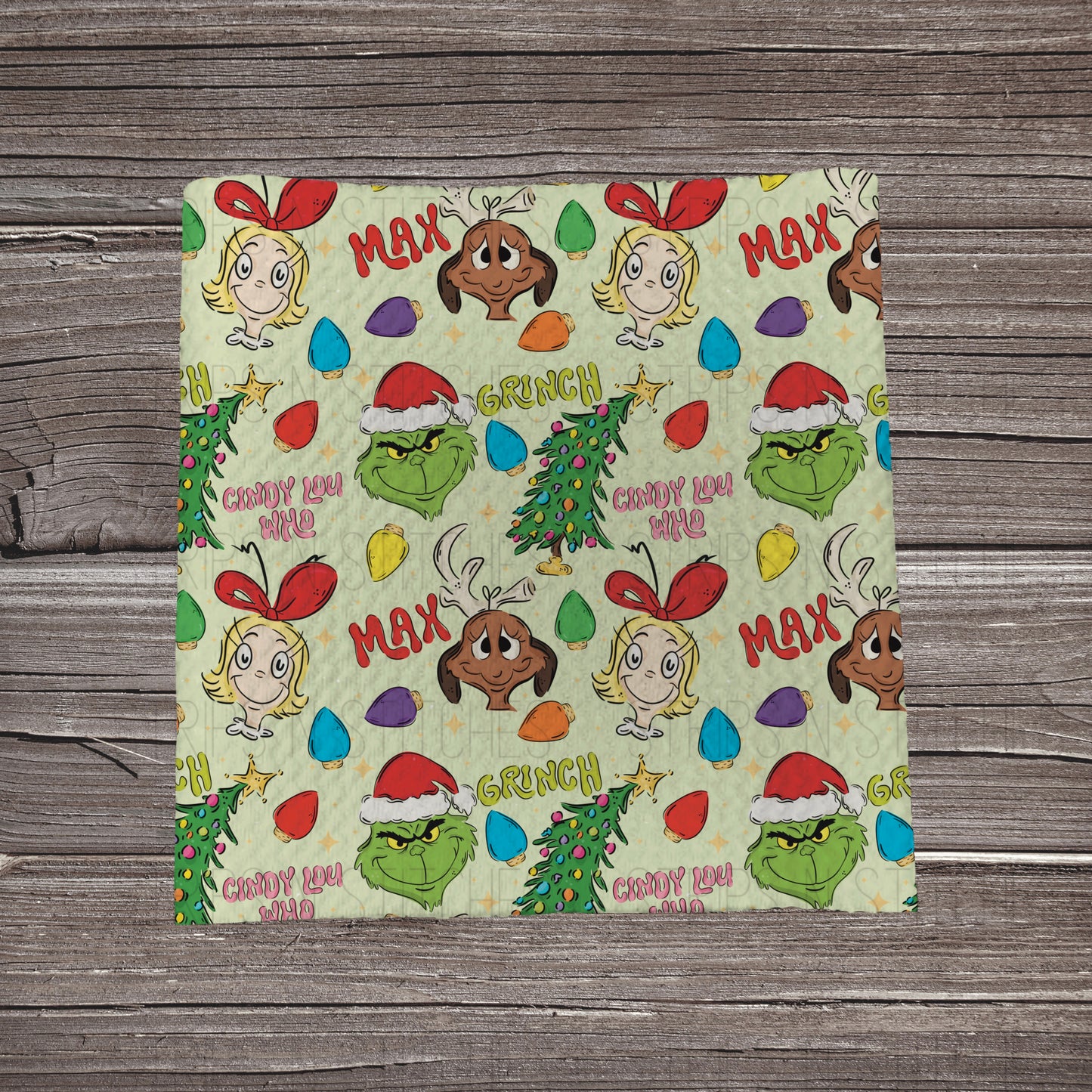 Green Guy & His Pals | Fabric Strip- Bow Making- Headwraps- Scrunchies