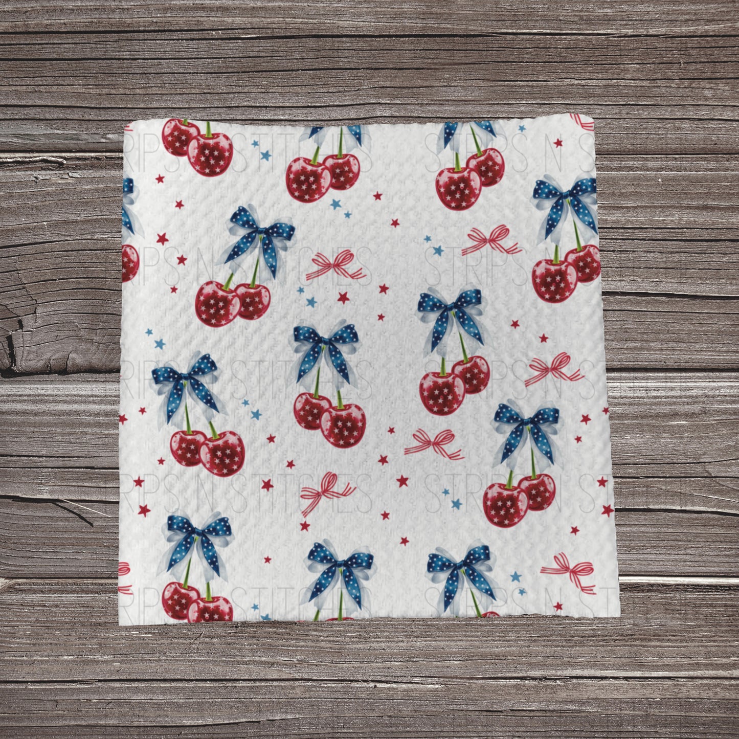 Red, White & Cherry  Checkered Floral Skulls | Fabric Strip- Bow Making- Headwraps- Scrunchies