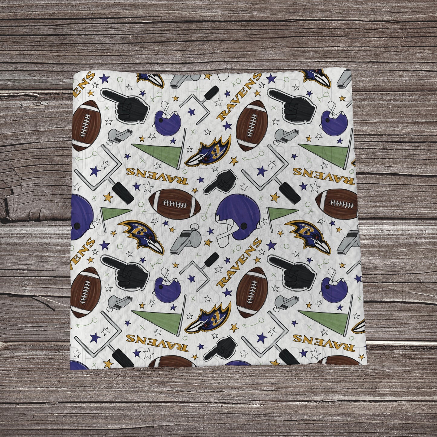 Football Watercolor White Playbook | All 32 Teams Available | Fabric Strip | Bow Making | Scrunchies | Headwraps