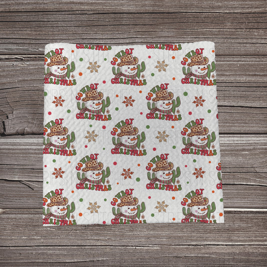 Cowboy Christmas- White *EXCLUSIVE* | Fabric Strip | Bow Making | Headwrap | Scrunchies