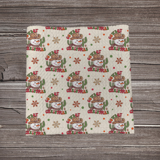 Cowboy Christmas- Beige *EXCLUSIVE* | Fabric Strip | Bow Making | Headwrap | Scrunchies