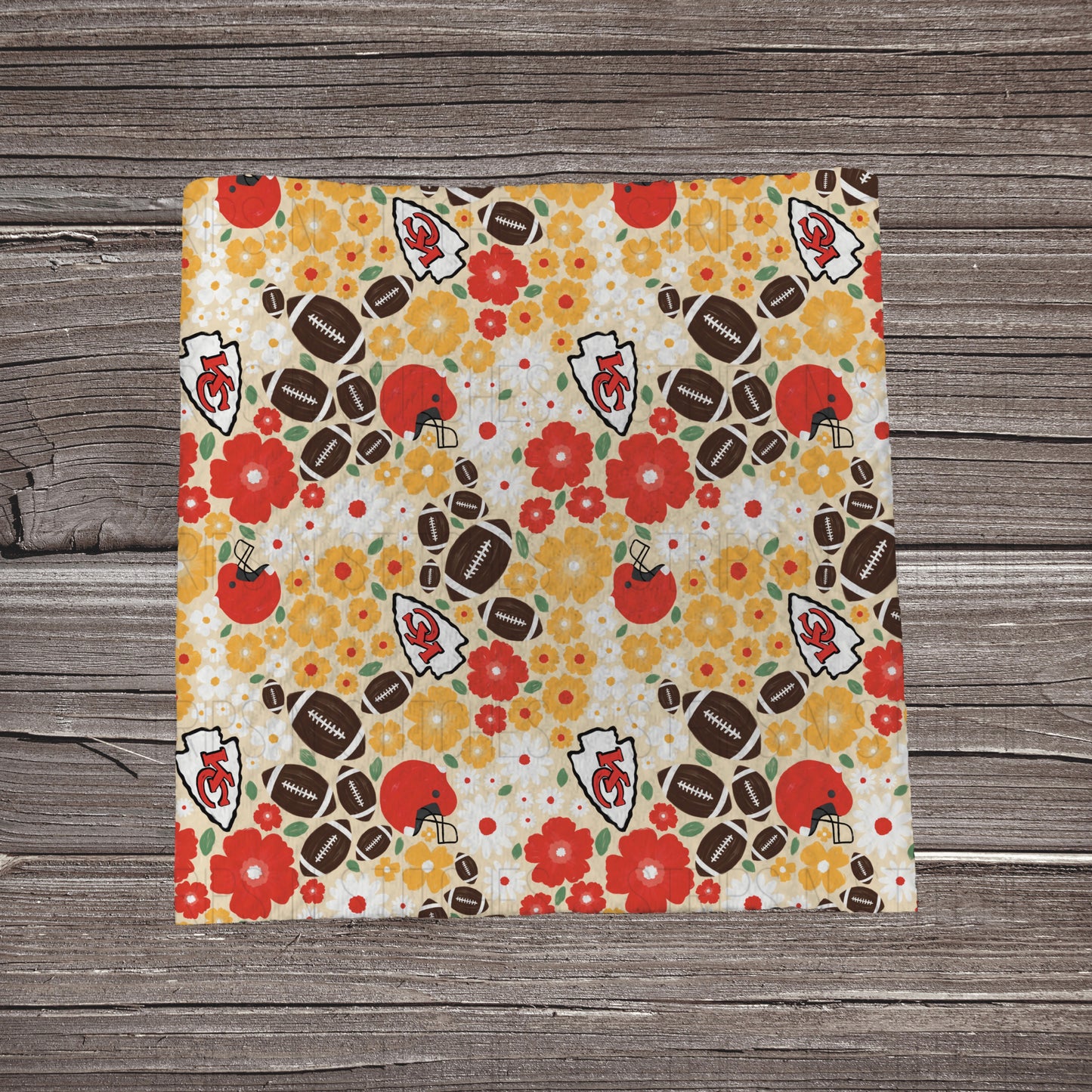 2025 Football - LIGHT FLORAL | All 32 Teams Available | Fabric Strip | Bow Making | Scrunchies | Headwraps