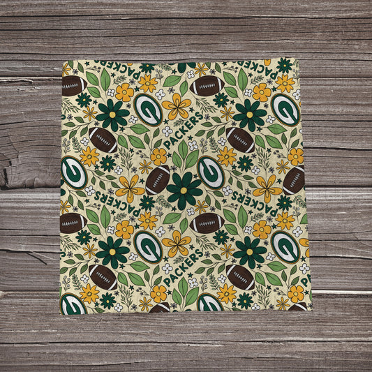 2024 Football - LIGHT FLORAL | All 32 Teams Available | Fabric Strip | Bow Making | Scrunchies | Headwraps