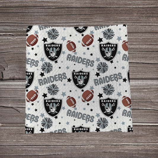 Pompom & Stars Football | All 32 Teams Available | Fabric Strip | Bow Making | Scrunchies | Headwraps