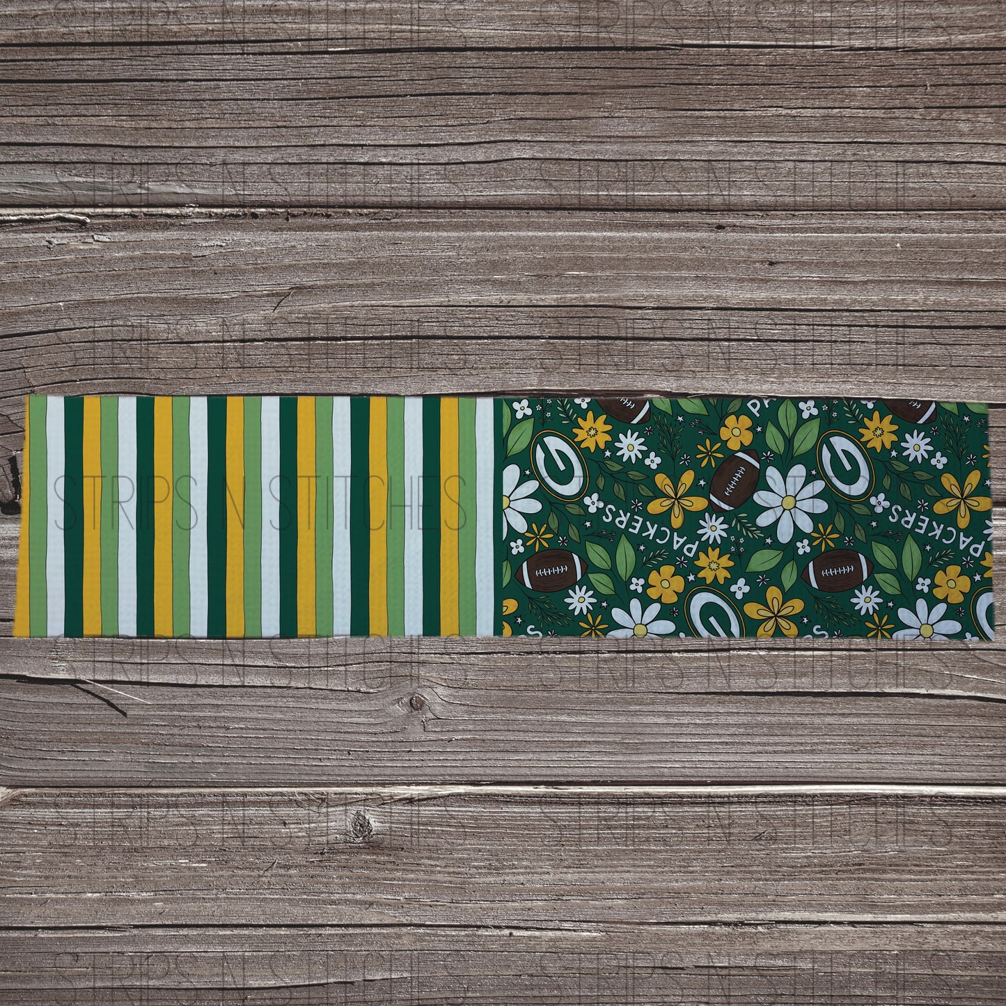 2024 NFL -HALF & HALF FLORAL | All 32 Teams Available | Fabric Strip | Bow Making | Scrunchies | Headwraps
