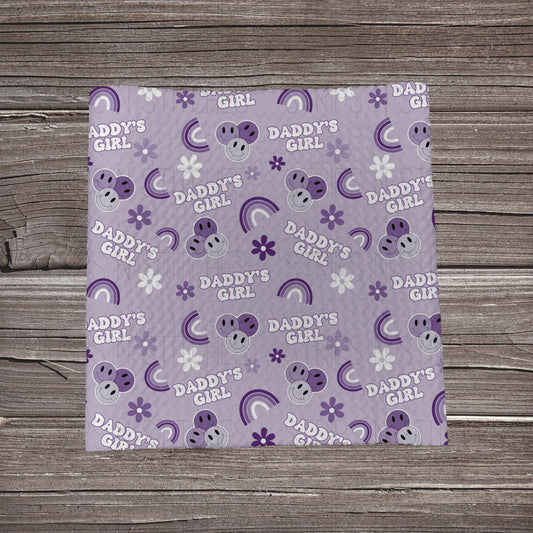 Daddy’s Girl-Rainbows Purple | Fabric Strip- Bow Making | Headwraps
