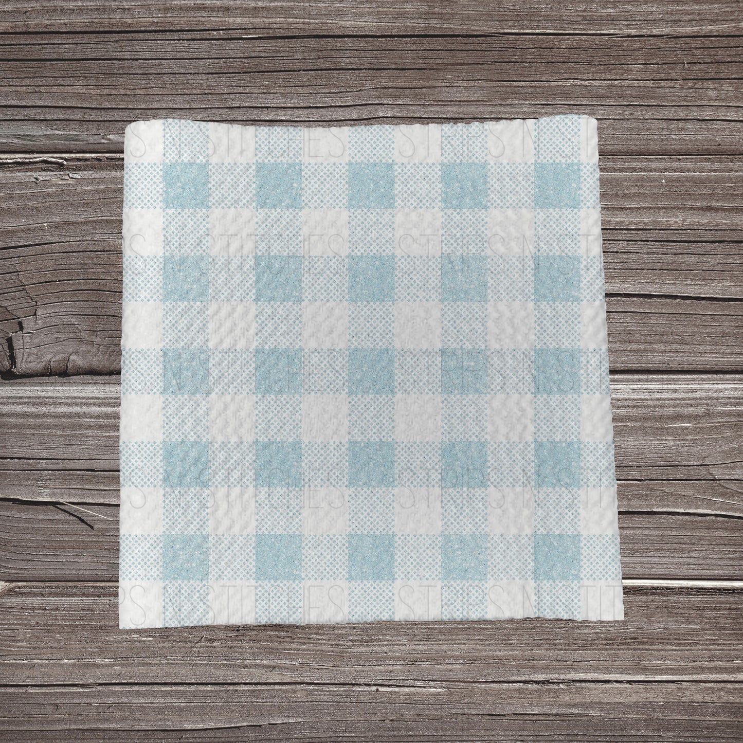 Faux Glitter Light Blue Plaid | Fabric Strip- Bow Making- Headwraps- Scrunchies