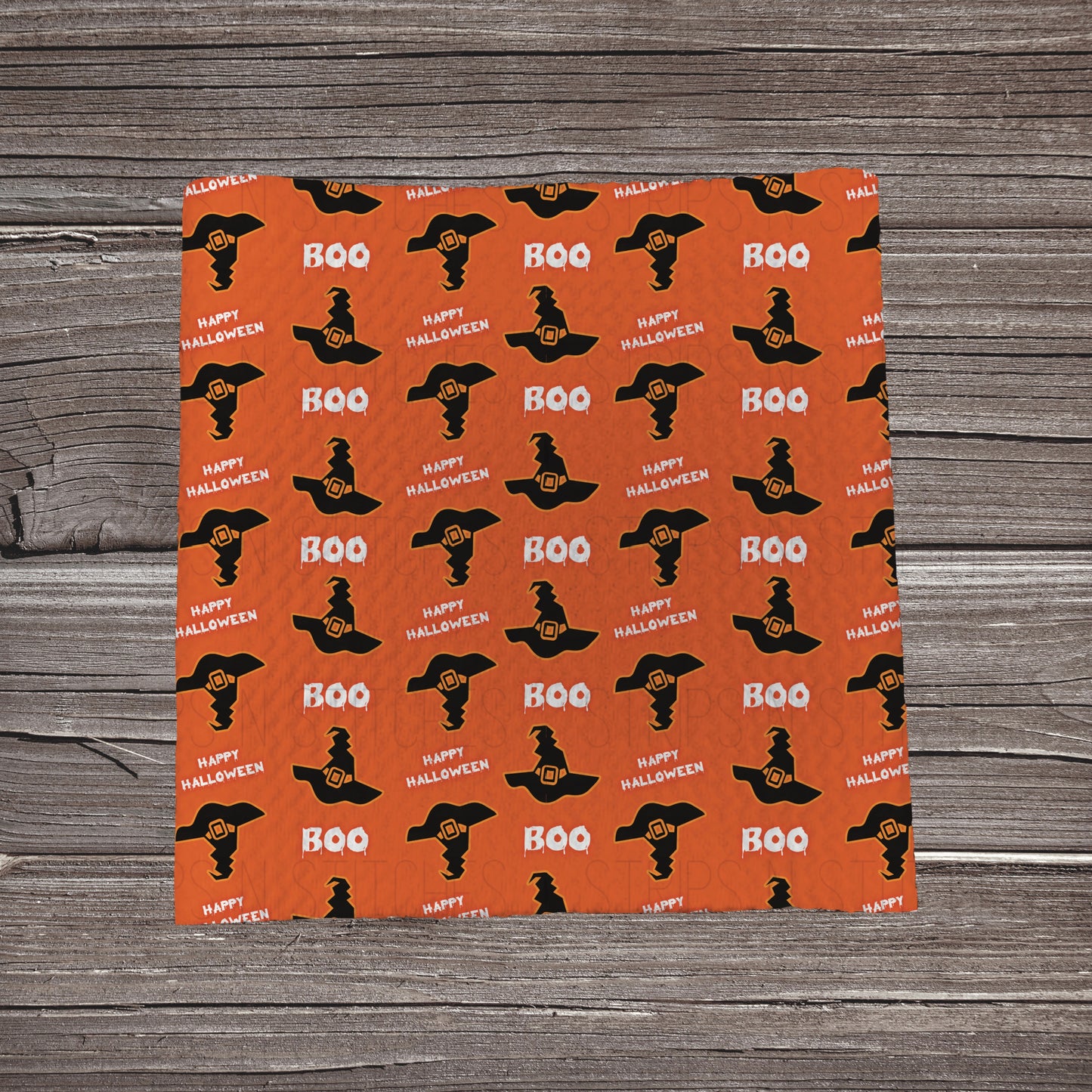 Happy Halloween Witches Hat - Orange | Fabric Strip- Bow Making- Headwraps- Scrunchies